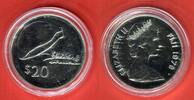 Fidschi Inseln Fiji 20 Dollar Silbermünze - Silber Kaurischnecke -