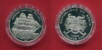 Benin 1000 Francs CFA Silber Dreidecker-Segelschiff Amerigo Vespucci -