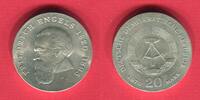 Eastern Germany DDR GDR 20 Mark Silber 1970 150. Geburtstag Friedrich Engels (1820-1895) unc