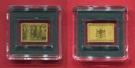 Tschad 3000 Francs CFA Rechteckgoldmünze Deutsche Einheit - Auflösung NVA (1/500 oz) BU in plastic