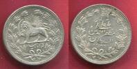 Iran Persien Persia 5000 Dinar Silber Moẓaffar od-Dīn Qājār The King Mozaffar ed-Din Shah Qajar St. Petersburg Patina -