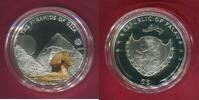 Palau 5 Dollars Silbermünze teilcoloriert 7 Wonders of the World - The Pyramids of Giza -