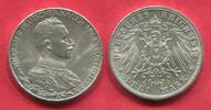 Preußen Deutsches Reich 3 Mark Silbermünze Wilhelm II. - König von Preußen 25. Regierungsjubiläum -