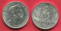 Prussia Preußen Kaiserreich 3 Mark Silber Wilhelm II. - König von Preußen Standard Circulation Coin Kursmünze -