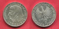 BRD Bundesrepublik Deutschland, FRG, Germany 5 Deutsche Mark DM Silber 150. Todestag von Johann Gottlieb Fichte -