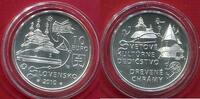 Slowakei Slovensko 10 Euro Silber Weltkulturerbe Holzkirchen -