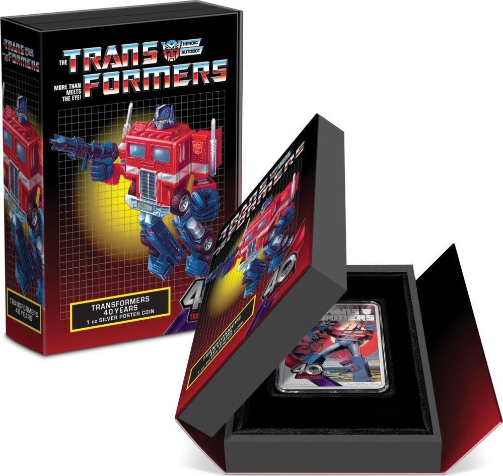 2 Dollars TRANSFORMERS 40th Anniversary Marvel 1 Oz Silver Coin 2$ Niue  2024 Proof | MA-Shops