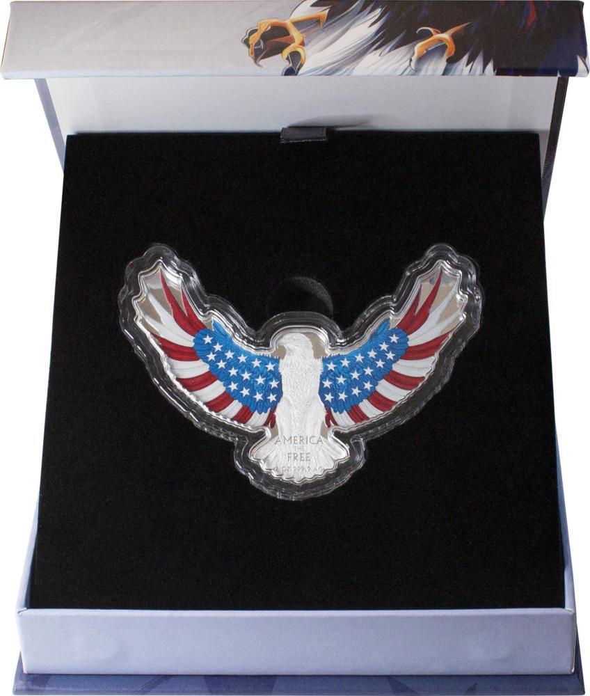 5 Dollars BALD EAGLE America the Free 2 Oz Silver Coin 5$ Solomon Islands  2024 Prooflike | MA-Shops