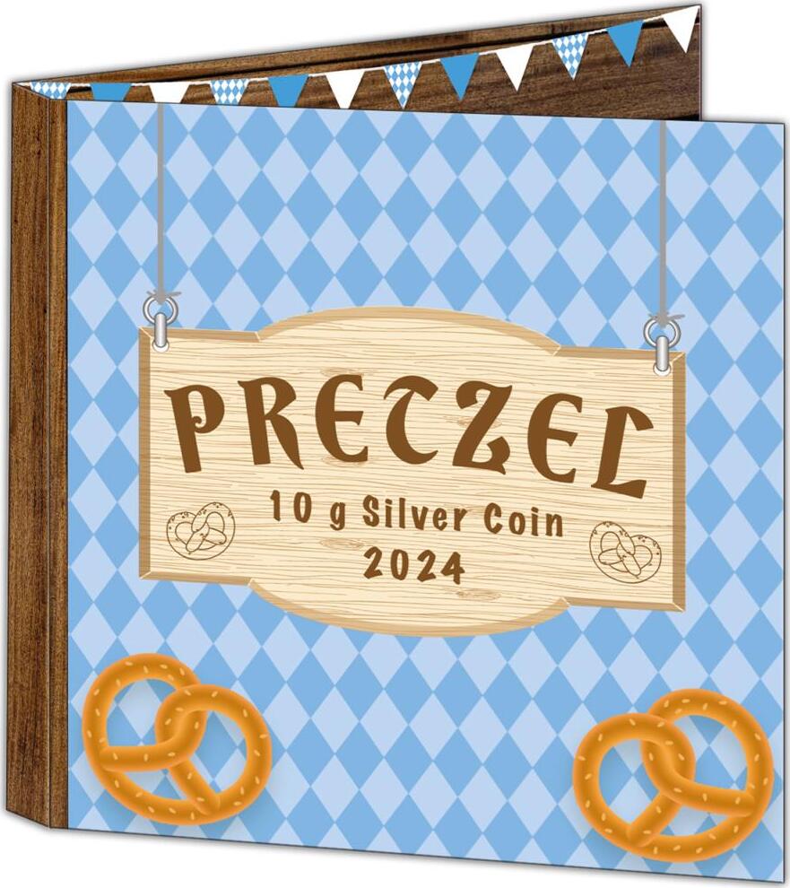 1 Dollar PRETZEL Silver Coin 1$ Tala Samoa 2024 Prooflike | MA-Shops