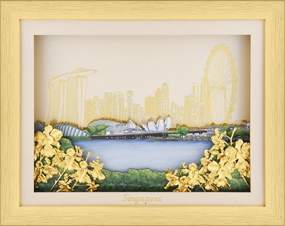 Singapore Mint Vanda Miss Joaquim 24K 金箔 SINGAPORE SKYLINE Vanda Miss Joaquim Gold Foil Singapore 2024 BU