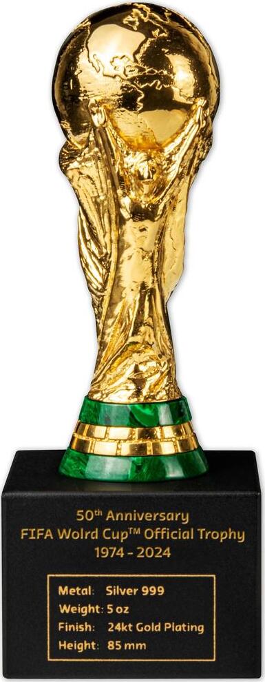 FIFA WORLD CUP トロフィー OFFICIAL FIFA WORLD CUP TROPHY™ REPLICA 5 Oz Pure Silver