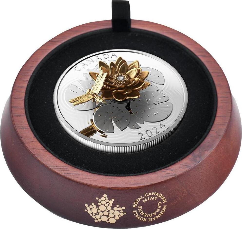 50 Dollars DRAGONFLY AND THE BLOOM Silver Coin 50$ Canada 2024 Proof |  MA-Shops