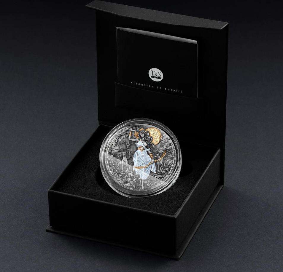 ARTEMIS 2 Oz Silver Coin 2000 Francs Cameroon 2024 Antique Finish | MA-Shops