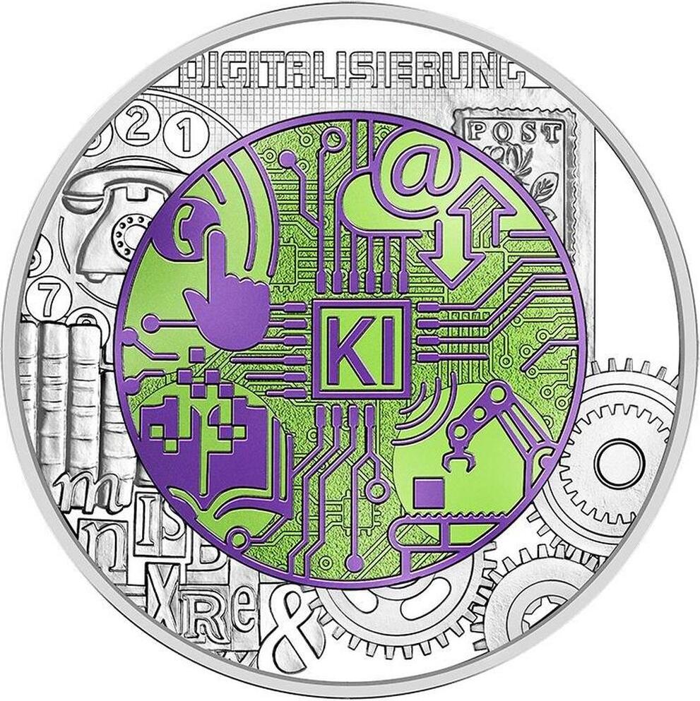 25 Euro DIGITALISATION Niobium Set 1x Crypto Stamp 1x Silver Coin 25€ Euro  Austria 2025 BU - Brilliant Uncirculated | MA-Shops