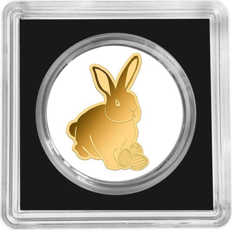 EASTER BUNNY 1/1000 Oz Gold Coin 3000 Francs Chad Prooflike | MA-Shops