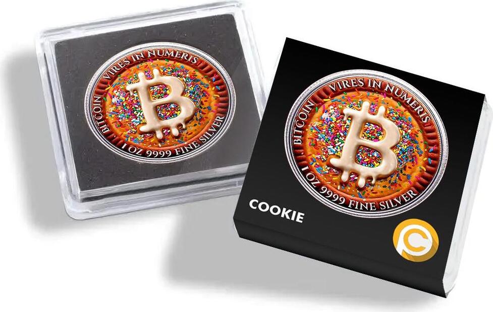 2 Dollars COOKIE Bitcoin 1 Oz Silver Coin 2$ Niue 2024 BU - Brilliant ...