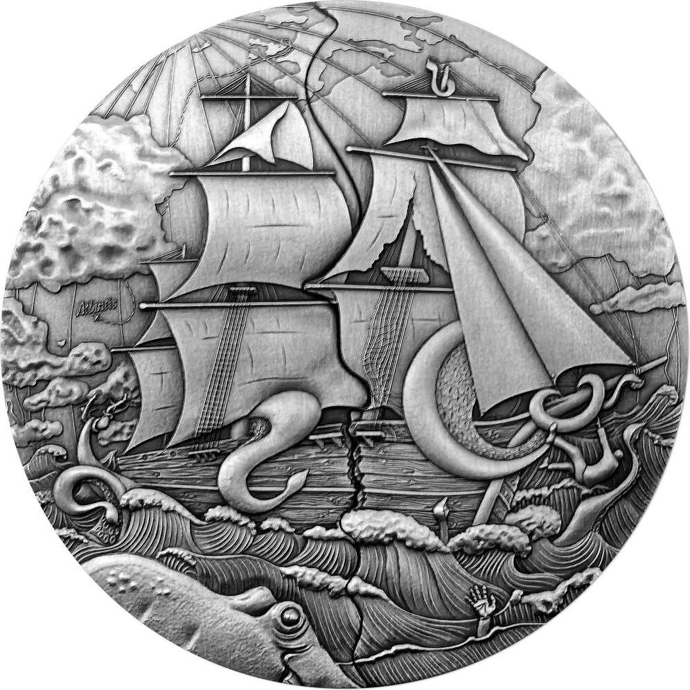 10 Dollars ATLANTIS 5 Oz Silver Coin 10$ Samoa 2025 Antique Finish |  MA-Shops