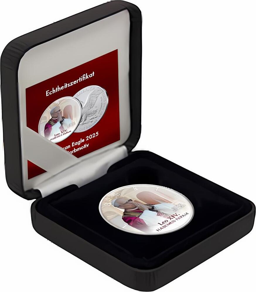 United States 1 Dollar POPE LEO XIV 1 Oz Silver Coin 1$ USA 2025 BU -  Brilliant Uncirculated | MA-Shops