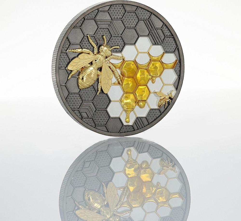 2 Dollars BEE Bionic Genesis 2 Oz Silver Coin 2$ Niue 2026 Proof
