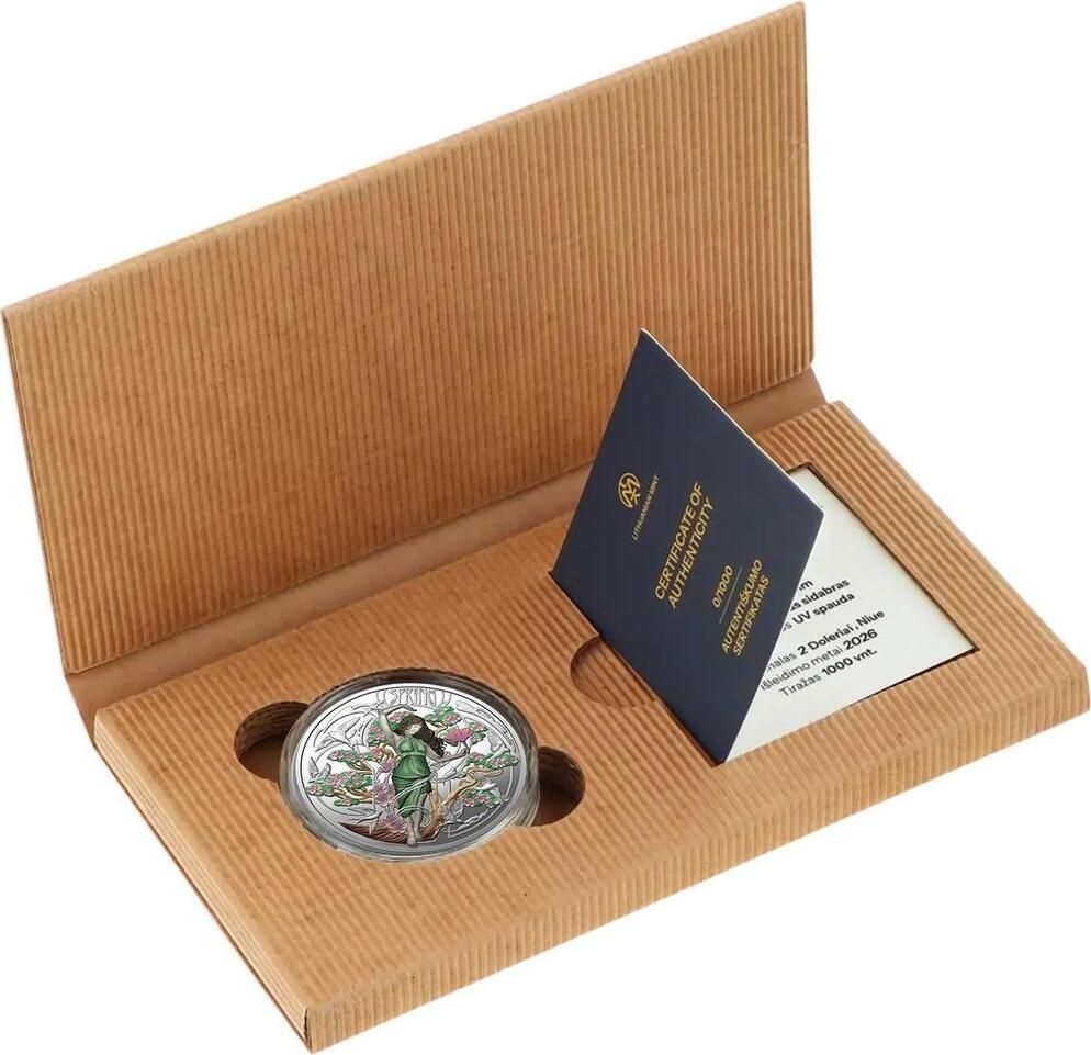 2 Dollars SPRING Four Seasons 1 Oz Silver Coin 2$ Niue 2026 Prooflike ...