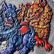 IMPERIAL GUARDIAN LIONS Oriental Culture Silver Coin 10 Cedis Ghana 2024 Antique Finish
