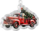 2 Dollars SNOWMAN LITTLE RED TRUCK 1 Oz Silver Coin 2$ Solomon Islands 2024 Proof