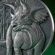 TRICERATOPS Lost World 2 Oz Silver Coin 2000 Francs Cameroon 2025 Antique Finish