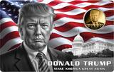 DONALD TRUMP 1/1000 Oz Gold Coin 3000 Francs Chad 2024 Prooflike