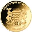 SURGEONFISH 1/1000 Oz Gold Coin 3000 Francs Chad 2024 Prooflike