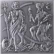 GREEK GODS 3D Cube 1 Kg Kilo Silver Coin 500 Francs Burundi 2025 Antique Finish