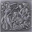 GREEK GODS 3D Cube 1 Kg Kilo Silver Coin 500 Francs Burundi 2025 Antique Finish