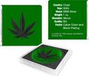 CANNABIS Cyber Green Black Plating 1 Oz Silver Coin 5000 Francs Chad 2024 Antique Finish