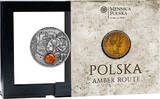 1 Dollar POLAND Amber Route Silver Coin 1$ Niue 2026 Antique Finish
