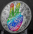PEACE AND LOVE Peace 1 Oz Silver Coin 1000 Francs Benin 2019 Proof