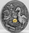 10 Dollars GOOSE THAT LAID THE GOLDEN EGG Famous Fables 2 Oz Silver Coin 10$ Palau 2020 Antique Finish