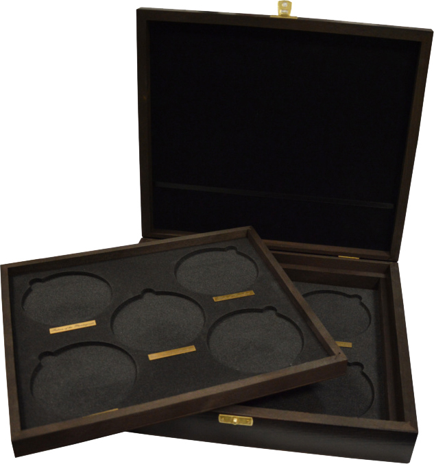 WOODEN CASE Box Queen Beasts Series 10 Oz Display Silver Coins Holder