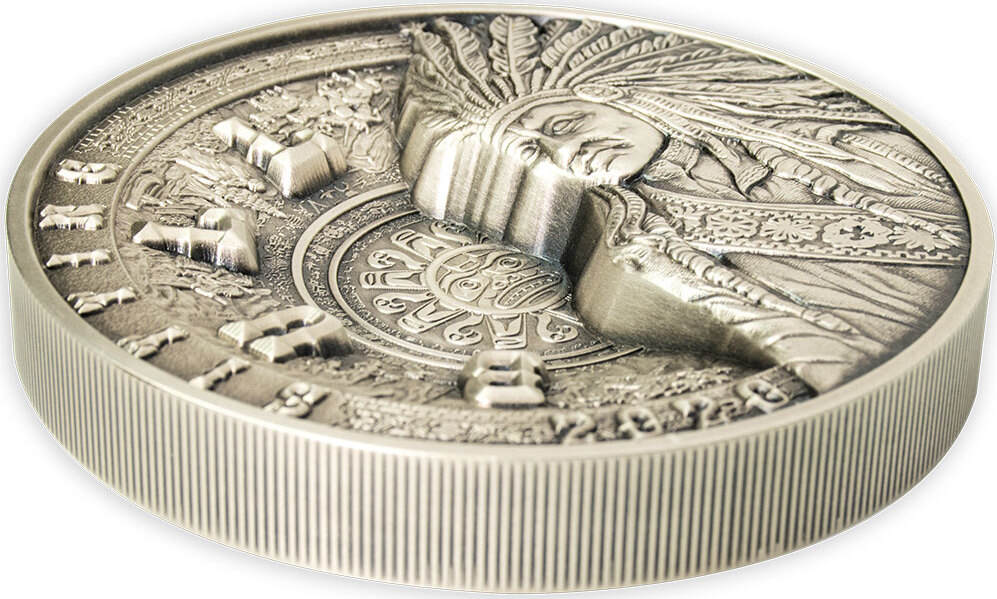 25 Dollars SITTING BULL COMES ALIVE Multilayer 1 Kg Kilo Silver Coin 25$ Sa...