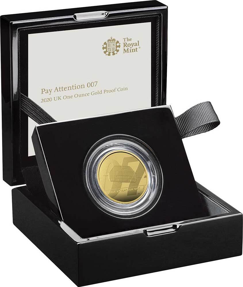 JAMES BOND 007 Pay Attention 1 Oz Gold Coin 100 Pounds United