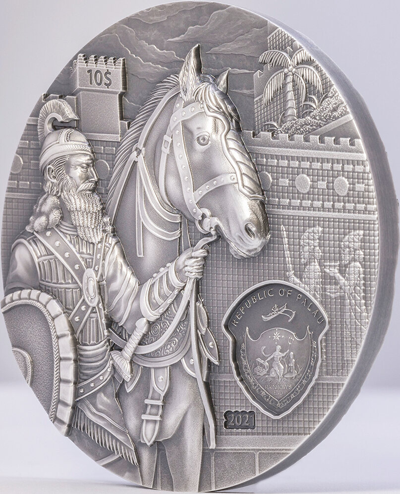 10 Dollars BABYLON Lost Civilizations 2 Oz Silver Coin 10$ Palau 2021  Antique Finish | MA-Shops