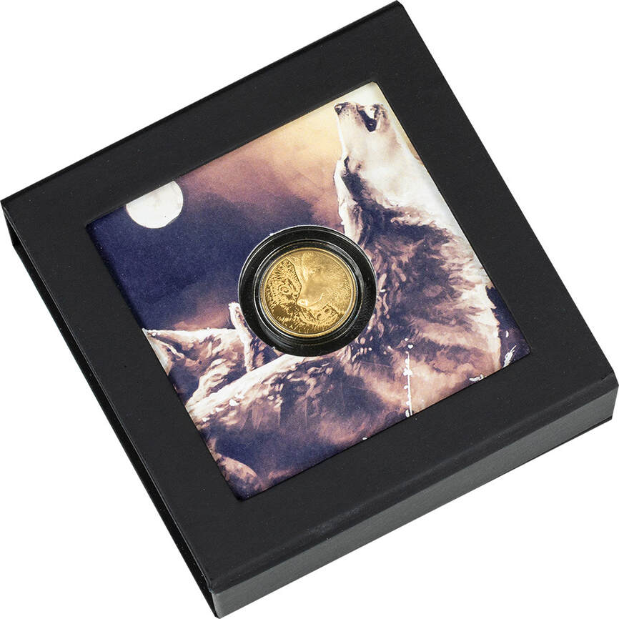 MYSTIC WOLF 1 Oz Gold Coin 25000 Togrog Mongolia 2021 Proof | MA-Shops