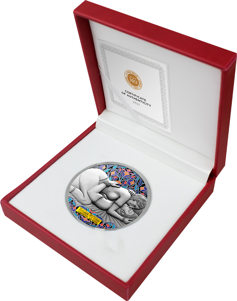 KAMA SUTRA III Moments of Love 3 Oz Silver Coin 3000 Francs