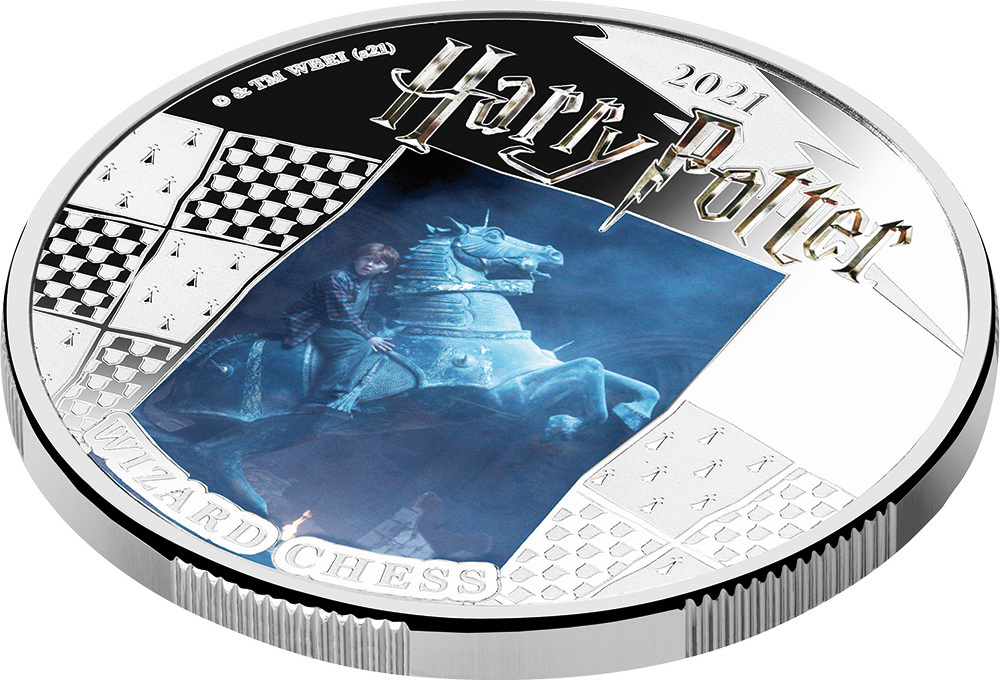 5 Dollars WIZARD CHESS Harry Potter 1 Oz Silver Coin 5$ Samoa 2021