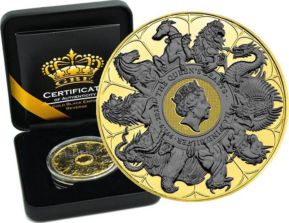 pounds completer empire edition reverse queen beasts  oz silver coin