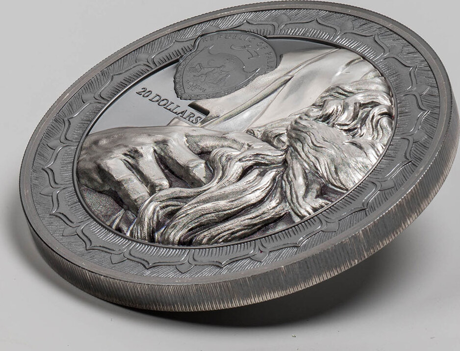 20 Dollars MOSES Eternal Sculptures II 3 Oz Silver Coin 20 Palau