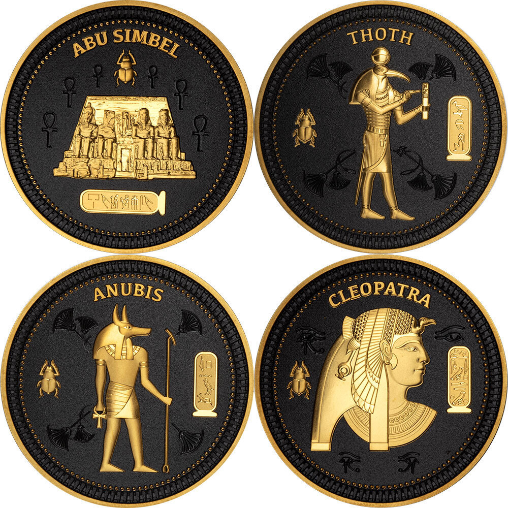 ANCIENT EGYPT 100 YEARS OF TUTANKHAMUN Set 12 Coins 50 Cents Solomon  Islands 2022 Prooflike | MA-Shops