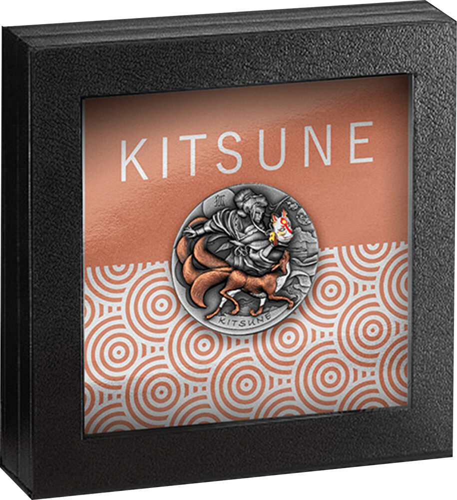 5 Dollars KITSUNE 2 Oz Silver Coin 5$ Niue 2022 Antique
