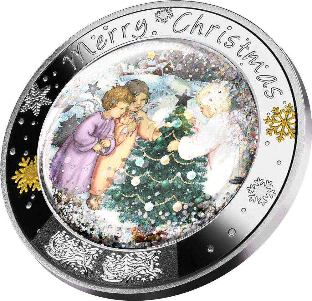 1 Dollar MERRY CHRISTMAS Silver Coin 1 Niue 2022 Proof Русские монеты