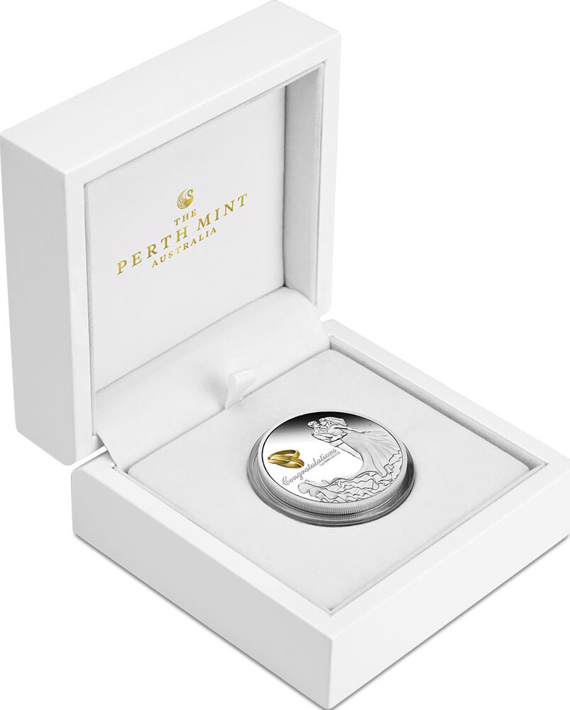 1 Dollar 2022 WEDDING COIN Love 1 Oz Silver Coin 1 Australia 2023
