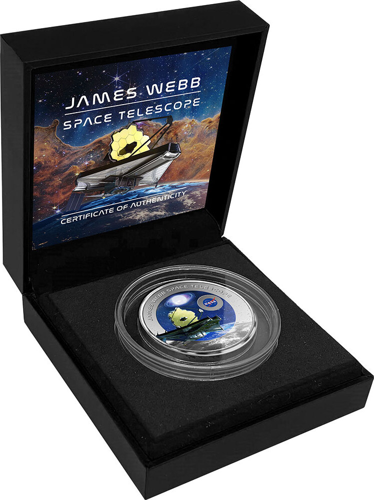 JAMES WEBB TELESCOPE 1 Oz Titanium Coin 2 Cedis Ghana 2023 BUBrilliant