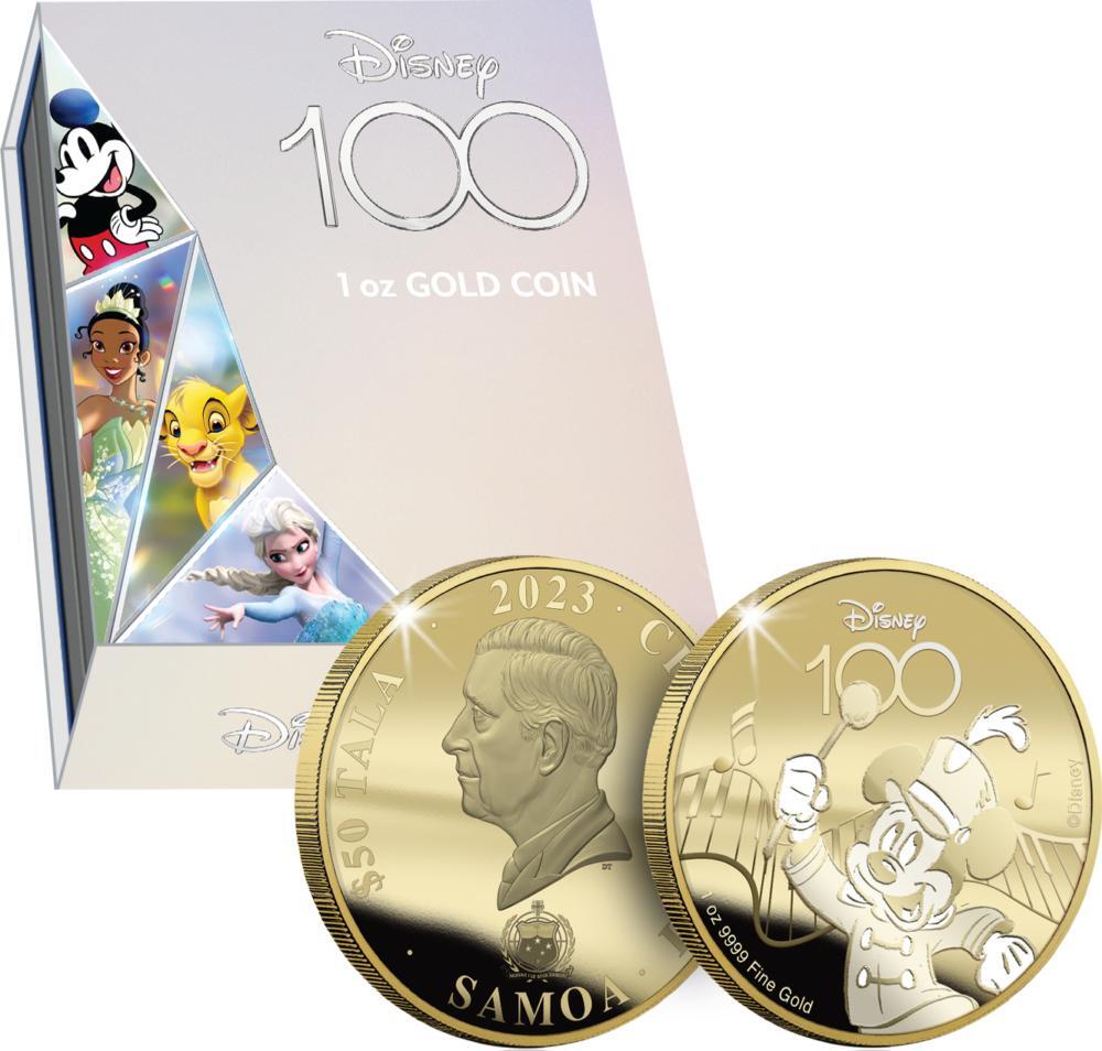 50 Dollars MICKEY MOUSE Disney 100 Magical Years 1 Oz Gold Coin 50